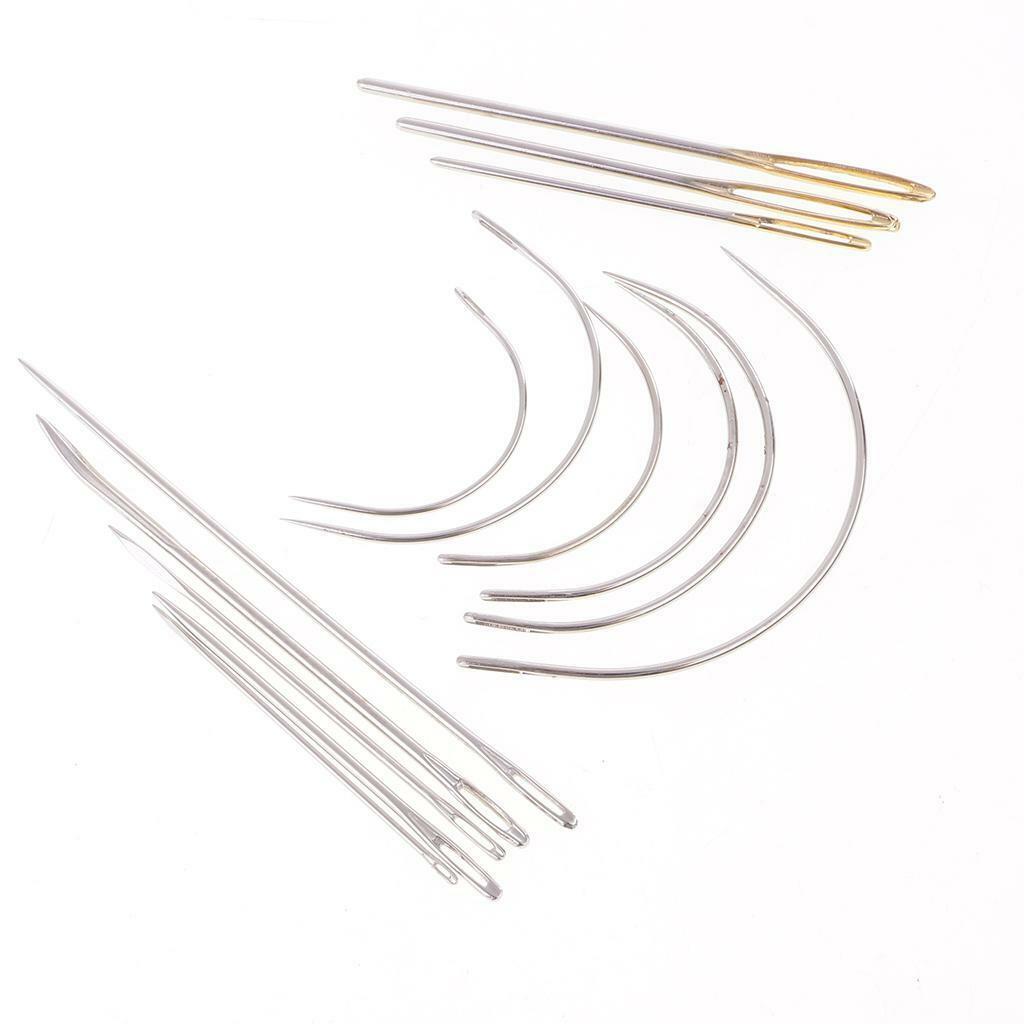 14pcs Hand Repair Kit Upholstery Sewing Needles Carpet Leather Curved Canvas