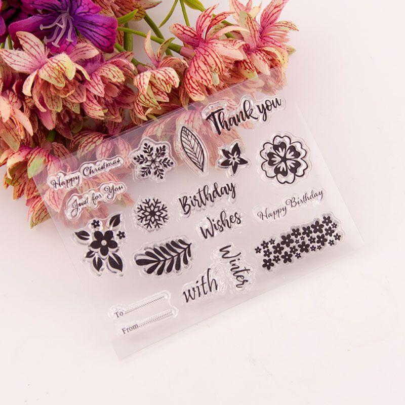 Birthday Wishes Silicone Clear Seal Stamp DIY Scrapbooking Embossing Photo Album