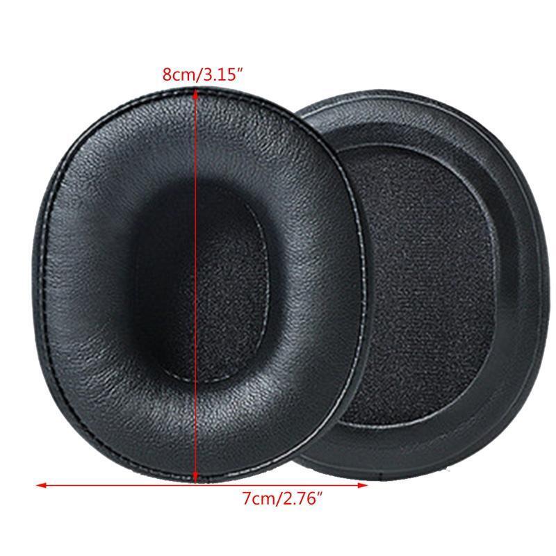 1 Pair Soft Ear Pad Cover Round Earphone Holster for ATH-M60X Earpads Black