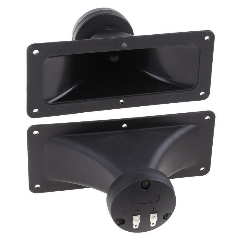 2pcs Black Piezoelectric Tweeter Piezo Tweeter Horn Rectangle Audio Speakers