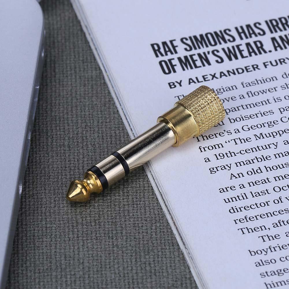 3.5mm Female to 6.5mm Male Headphone to Stereo Microphone Jack Adapter