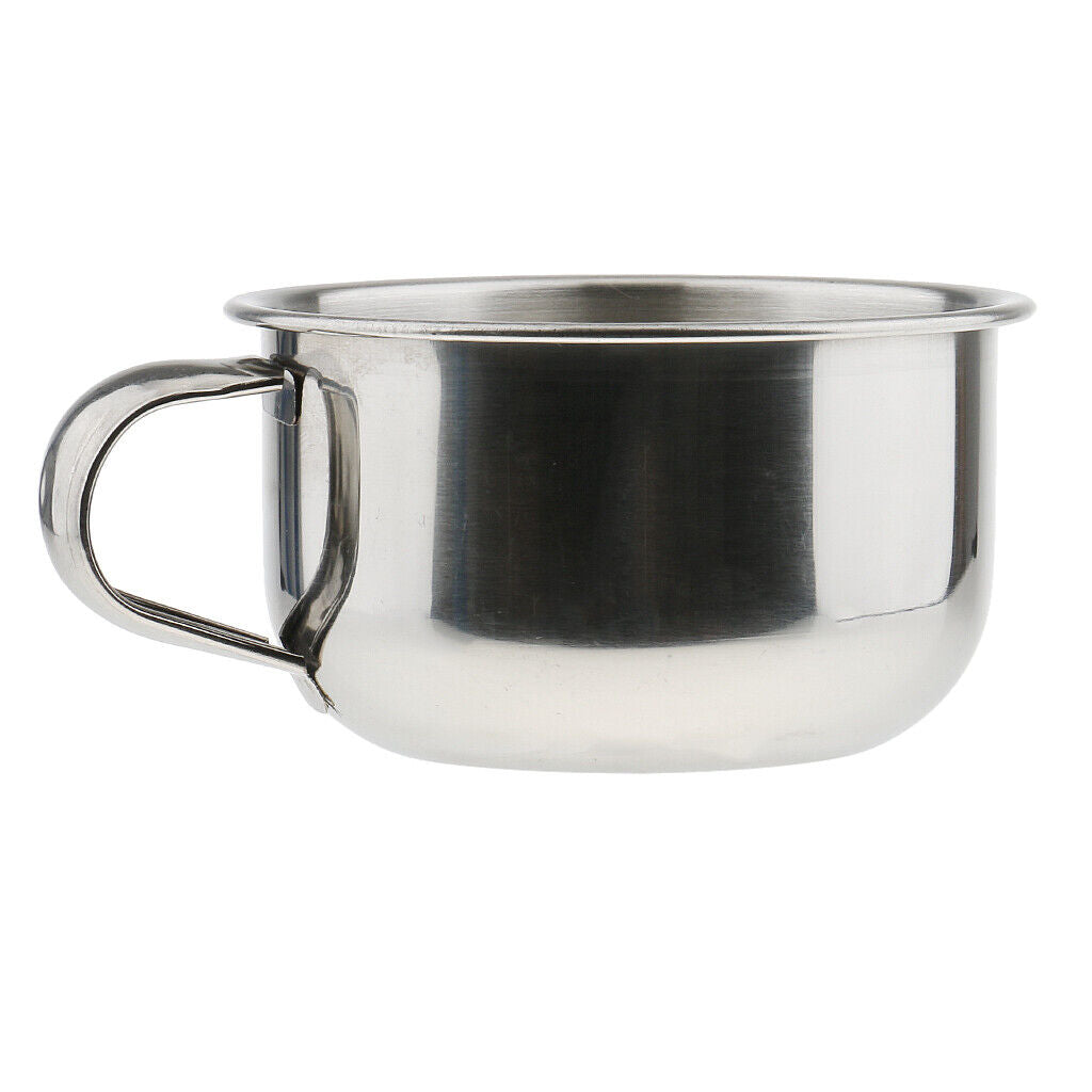 Stainless Steel Men's Shaving Mug Bowl Men Barber Beard  Cup for Brush