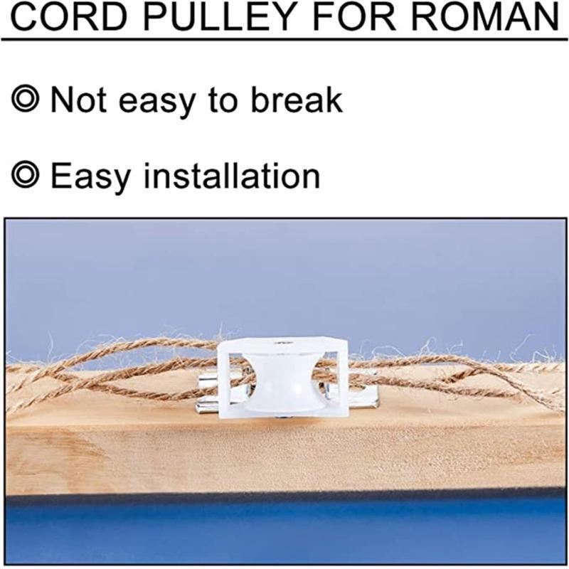 4Pcs Drapery Hardware Cord Pulleys Window Blind Lock for Roman Pleated Shade