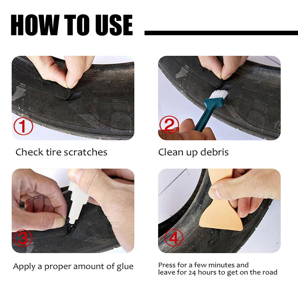 480S Auto Adhesives Tire Repair Black Glue Window Super Caulk Sealer Glue