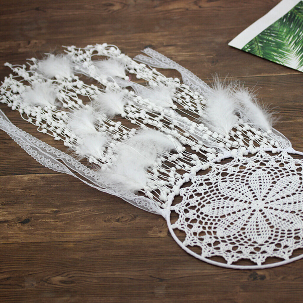 Handmade  Catcher Large with Feather Pendant Wedding Decoration