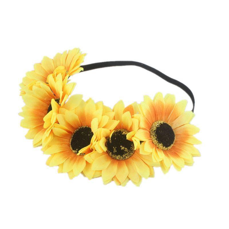 Sunflower Crown Sunflower Headband Sunflower Halo Hair Accessories