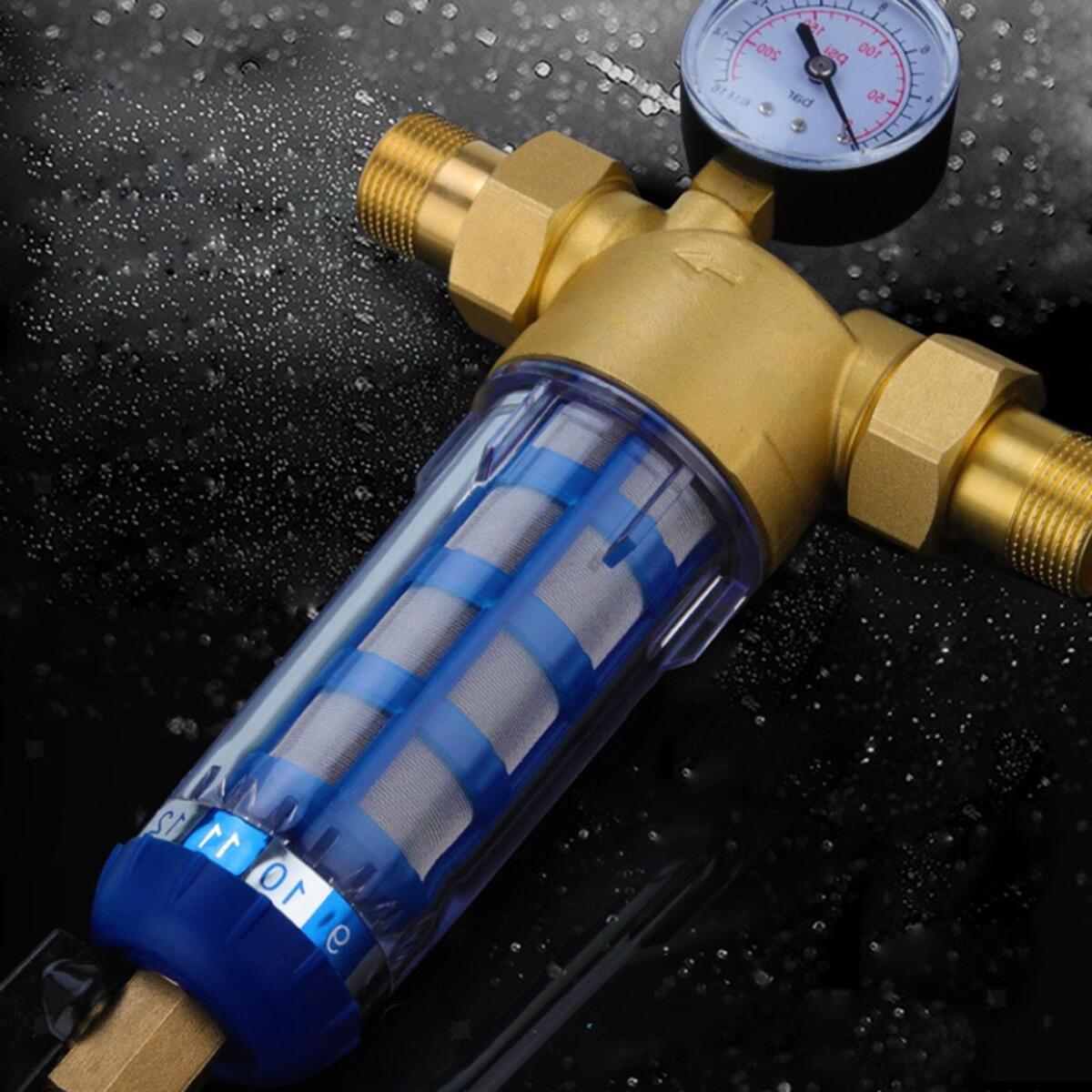 40 Micron Water Pre Filter System Spin Down Sediment for Well Water Bathroom