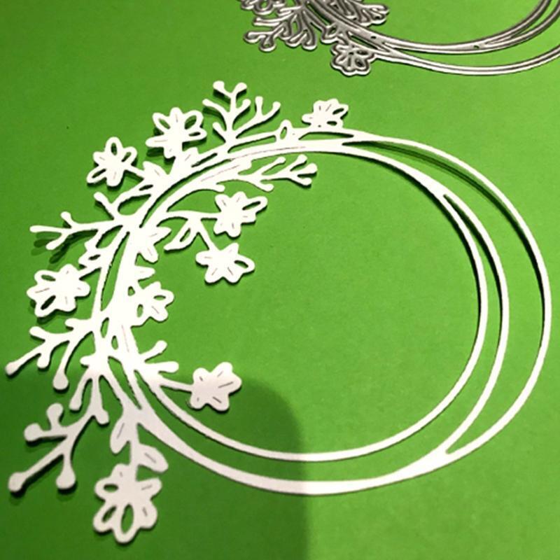 Metal Cutting Dies Garland Flower Frame Combination Embossing Puzzle Die Stencil