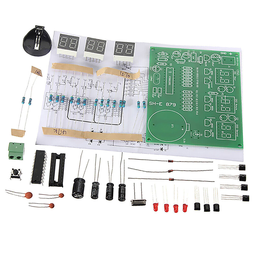 DIY PCB Electronic Clock   Board Set for 6  LED Clock