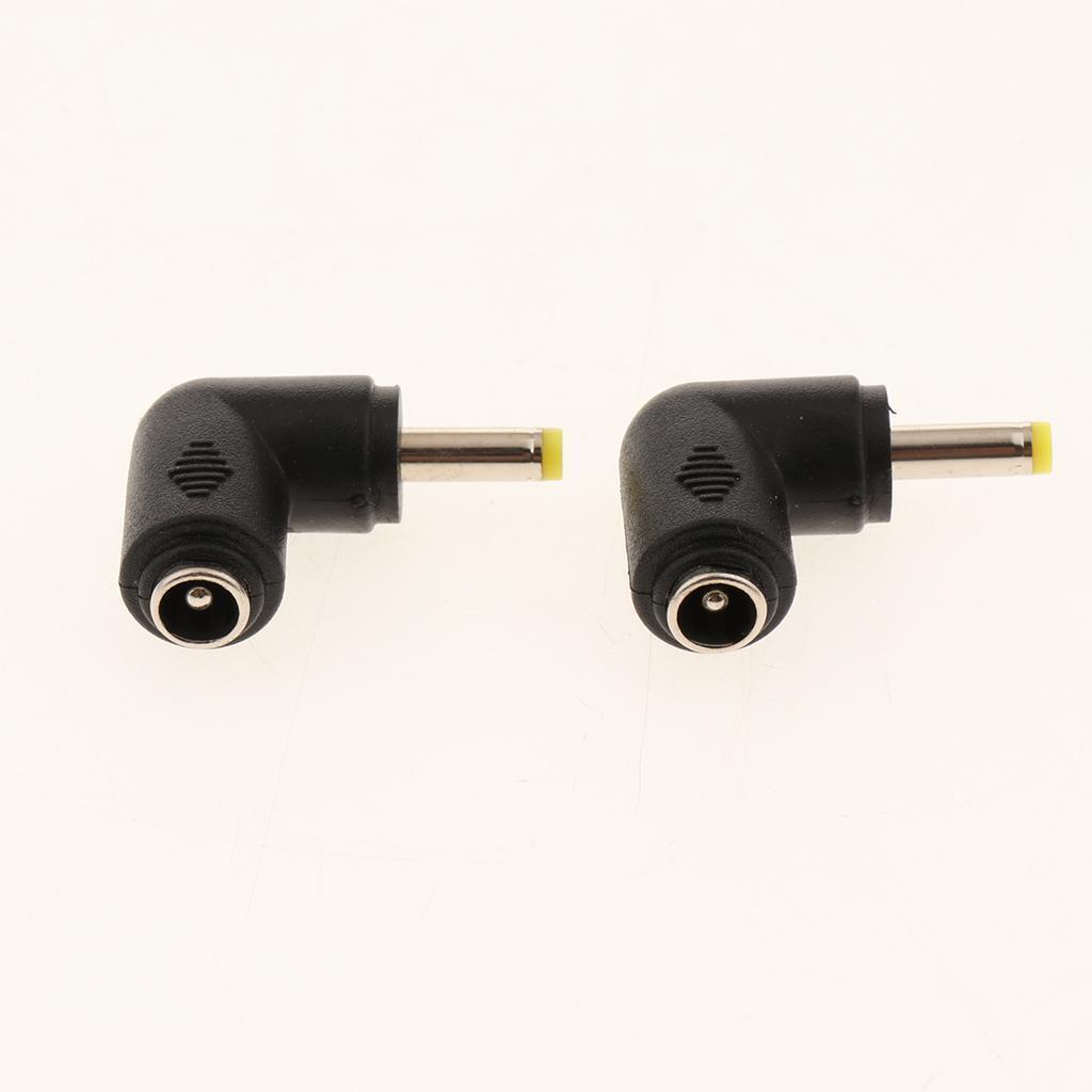 10 Pieces Right Angle Adapter Replacement Part, Male to Female Terminal Power