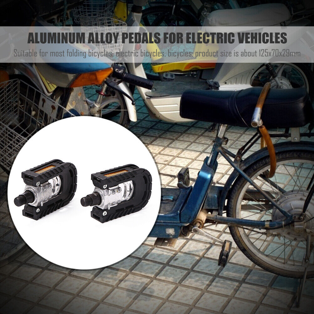 1 Pair Reflective Ball Folding Bicycle Pedal MTB Bike Anti-slip Foot Pedals