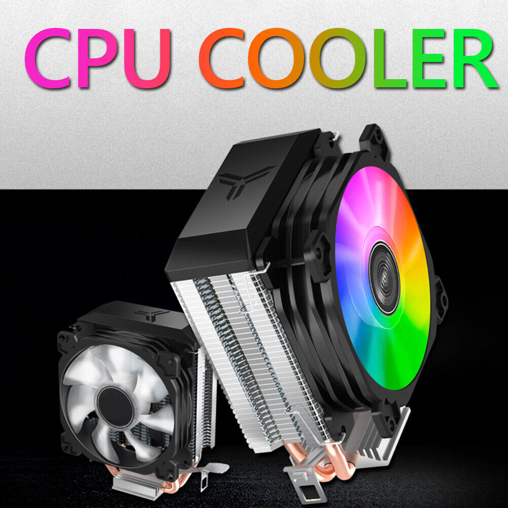 CR1200E 2 Heat Pipes CPU Cooling Fan RGB 3 Pin Heatsink Cooler Radiator