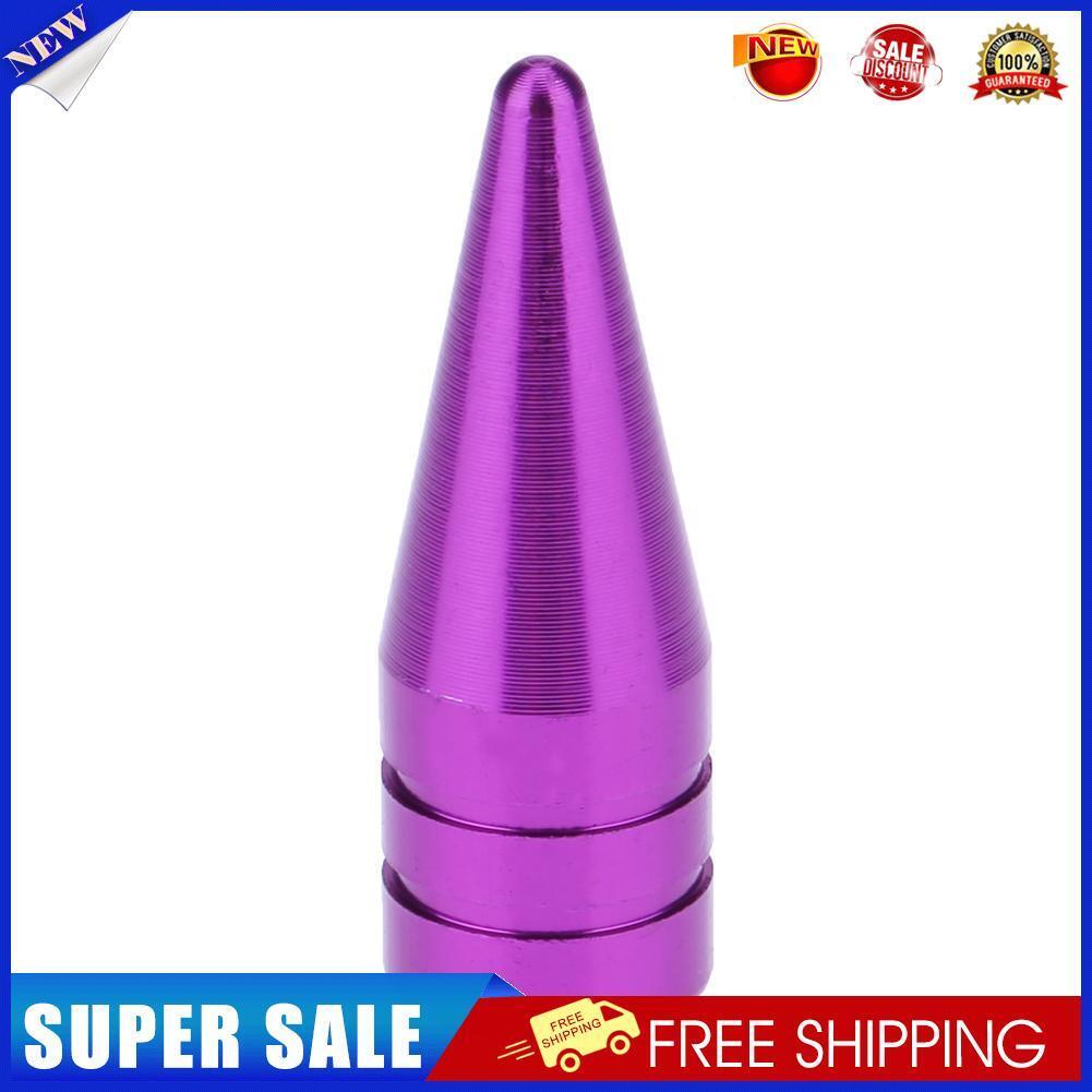 4pcs Tyre Valve Caps Aluminum Alloy Bike Car Tire Valve Caps(Purple)