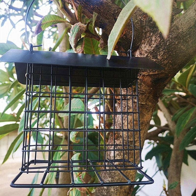 Hanging Bird Feeders for Outdoors Metal Suet Holder Creative Bird Fruit Box