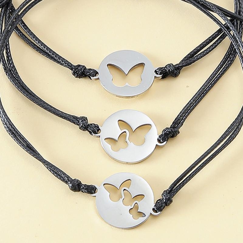 Three-Generation Matching Hand-woven Bracelets for Mother's Day Mom Daughter