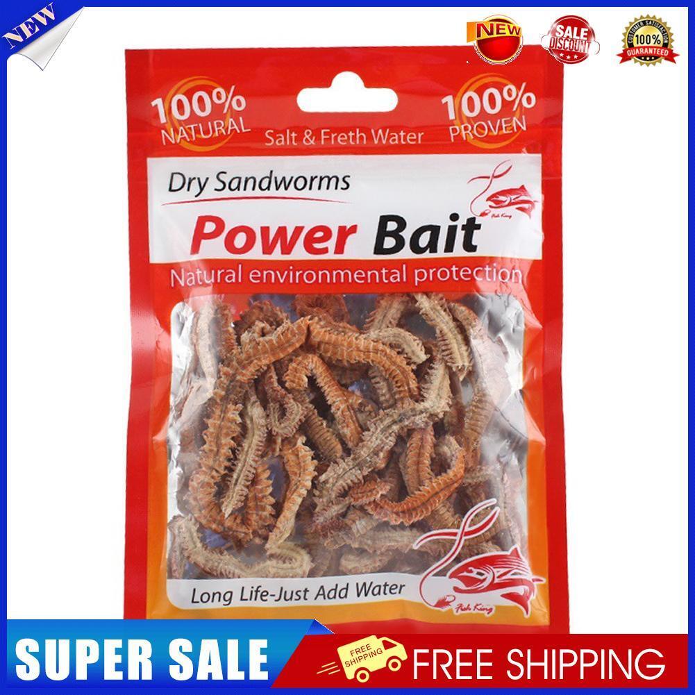 Dry Sandworms Fishing Lure Saltwater Feeder Worms Sea Fish Smell Soft Baits