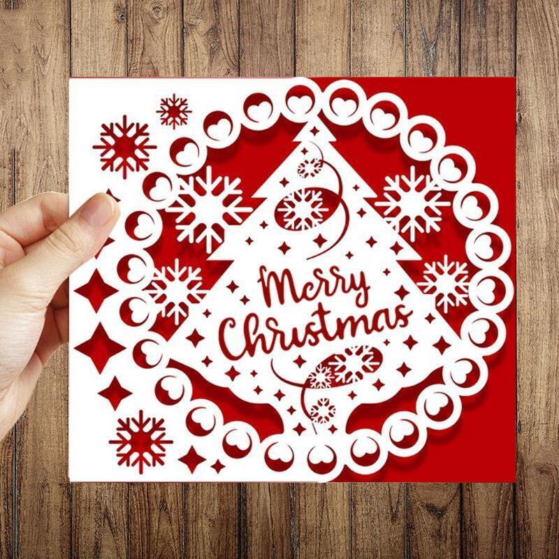 Christmas Tree Greeting Cards Metal Cutting Dies Stencil DIY Scrapbooking Album