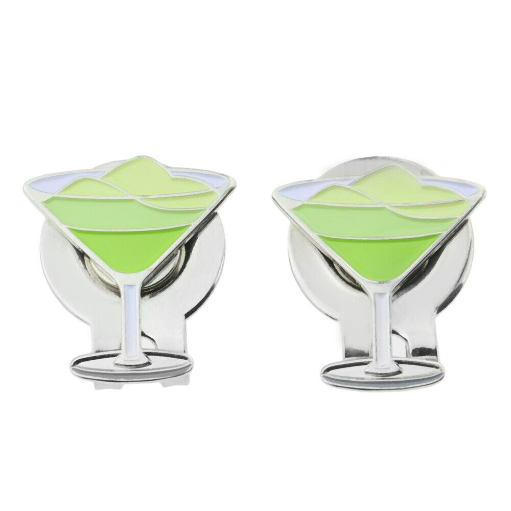 1 Piece Personalised Green Wine Glass Magnetic Hat Clip With Golf Ball Marker