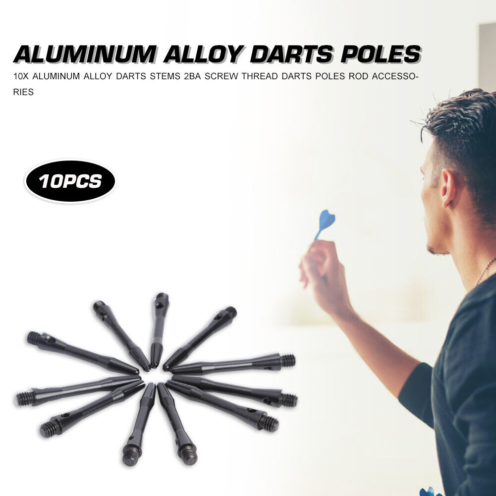 10pcs Darts Stems Aluminum Alloy Darts Poles Rods Shafts Harrows (35mm)