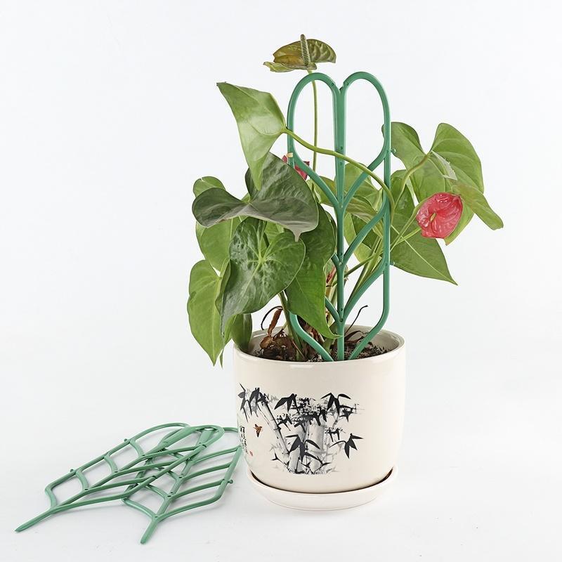 Leaf Shape Garden Trellis for Climbing Potted Plant Support (3pcs Hard)