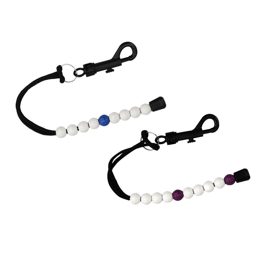 2 Count Golf Stroke Bead Score Counter Counting Tool Bracelet Golf Accessory