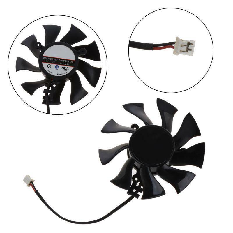 FD8015H12S 75mm 2Pin Graphics Card Cooling Fan For Sapphire HD6850 HD4860 HD5850