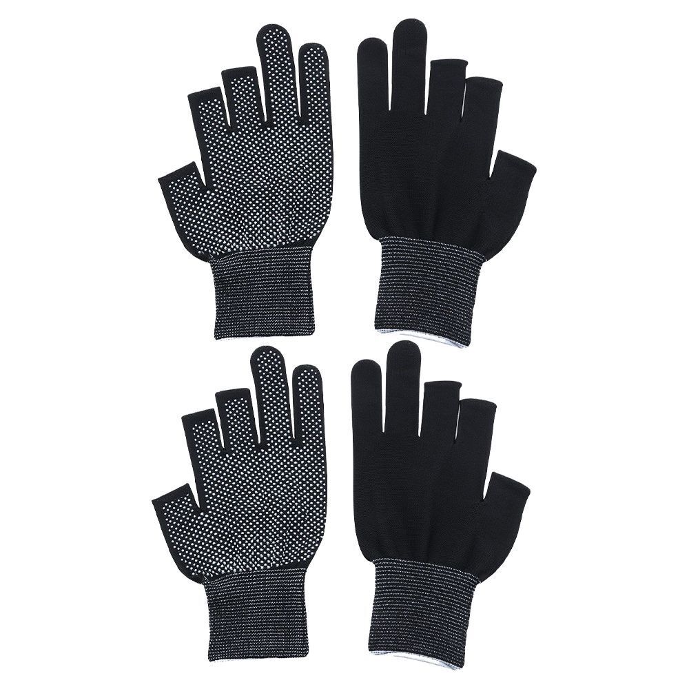 Sun Protection Anti-Slip Fishing Gloves Open/Half Fingers Driving Mittens