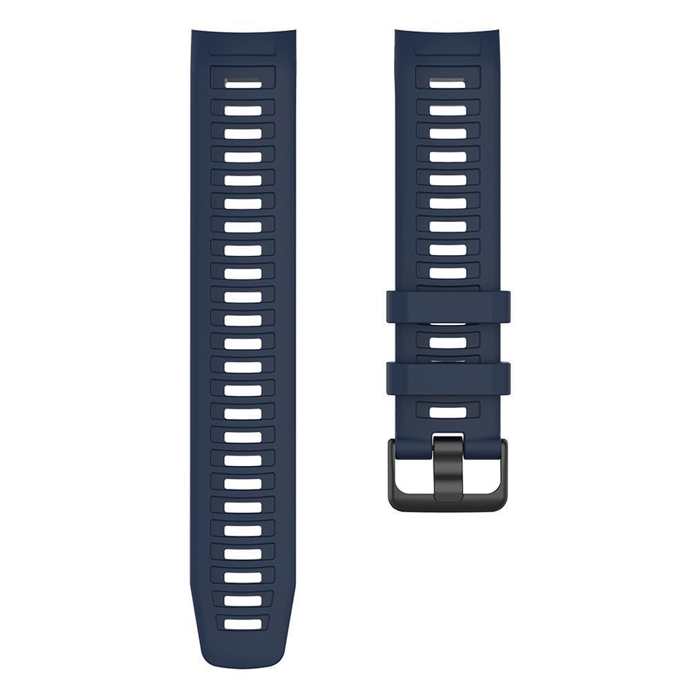 Silicone Watchband Bracelet Strap w/Buckle for Garmin Instinct (Navy Blue)