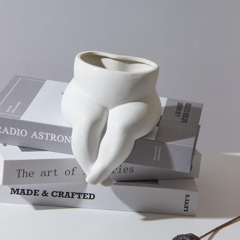 Human Body Ceramic Art Vase Nordic Home Decoration Sculpture White Vases