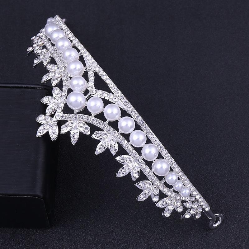 Bridal Wedding Jewelry Set Rhinestone Choker Earrings Crystal Tiara for Women