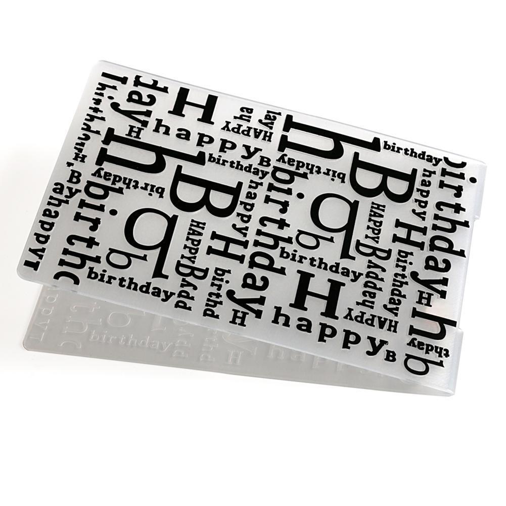 Christmas Words Plastic Embossing Folder for Scrapbook DIY Album Card