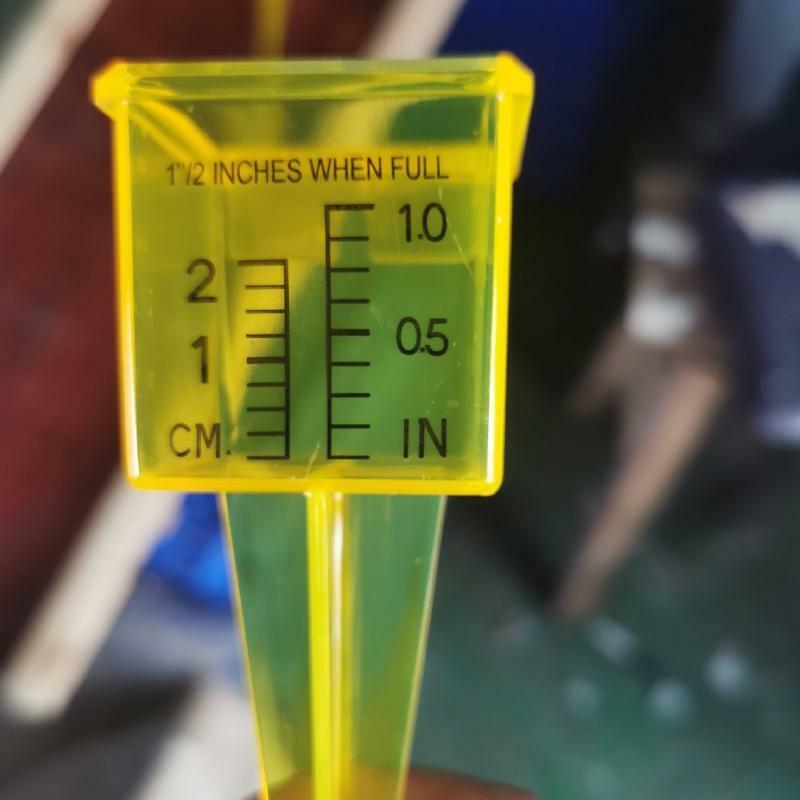 Wide Mouth Rain Gauge/Sprinkler Gauge Bright Yellow Outdoor Water Measuring Tool