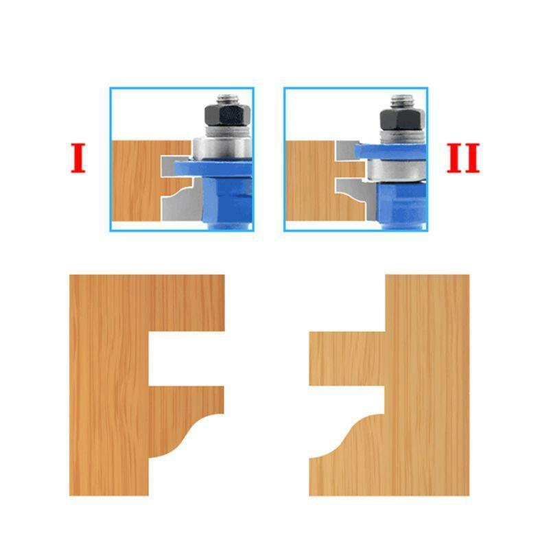 3pcs/set Tongue Groove Router Bits Large Apartment Board Cabinet Door Woodwork