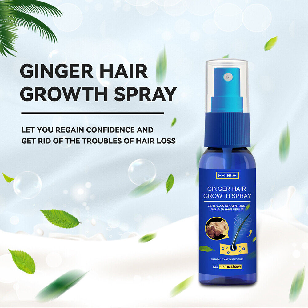 30ml Ginger Hair Spray Fast Growth Oil Plant Essence Hair Loss Treatment