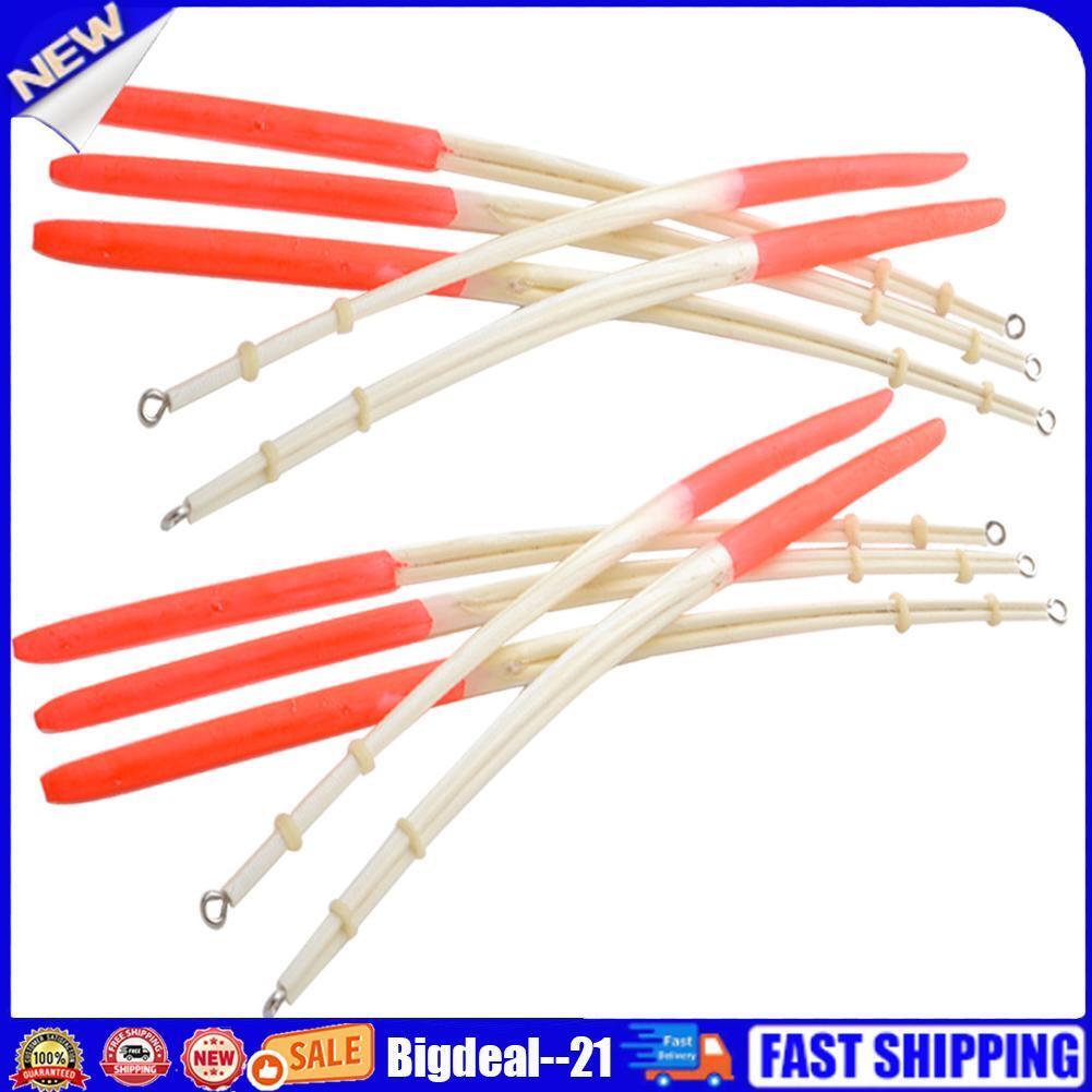 10pcs 18.5cm Feather Float Hard Tail Fishing Float with Rings for Fishing
