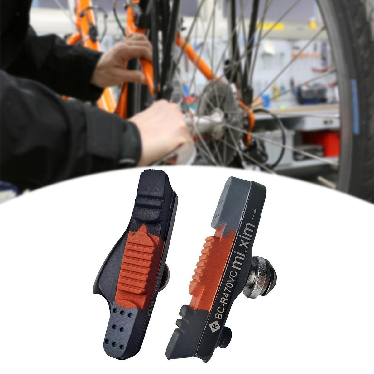 2 Pieces Bike Brake Pad Left&Right V Brake Holder Durable 55mm for Cycling