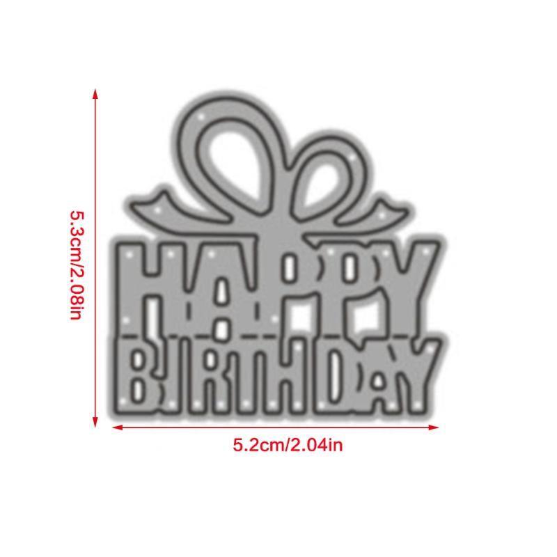 Happy Birthday Letters Metal Cutting Dies Birthday Party Cards Making Tools