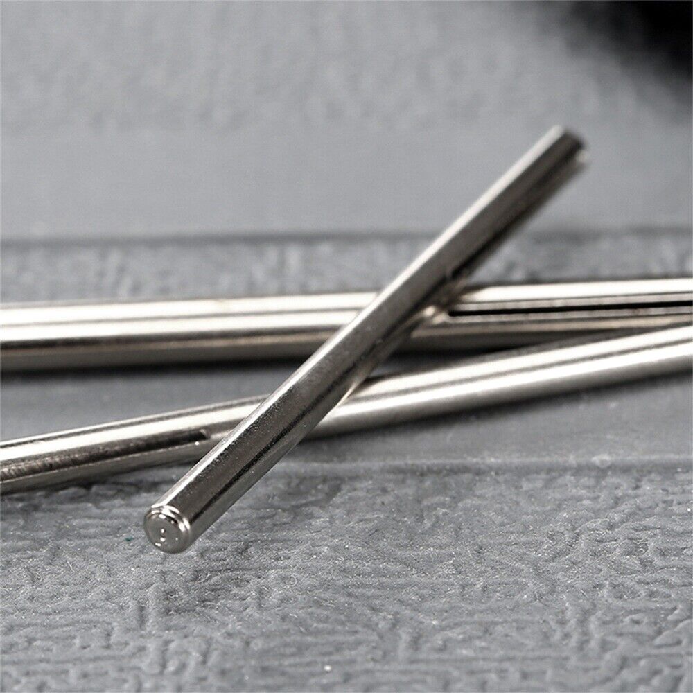 10pcs Sandpaper Straight Split Mandrels 1/8" Shank Clip Handle Rotary Tool New