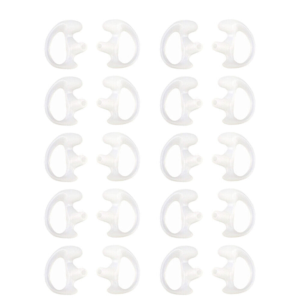 20 Pcs Silicone Earbud for  Acoustic Tube Earpiece   Radio