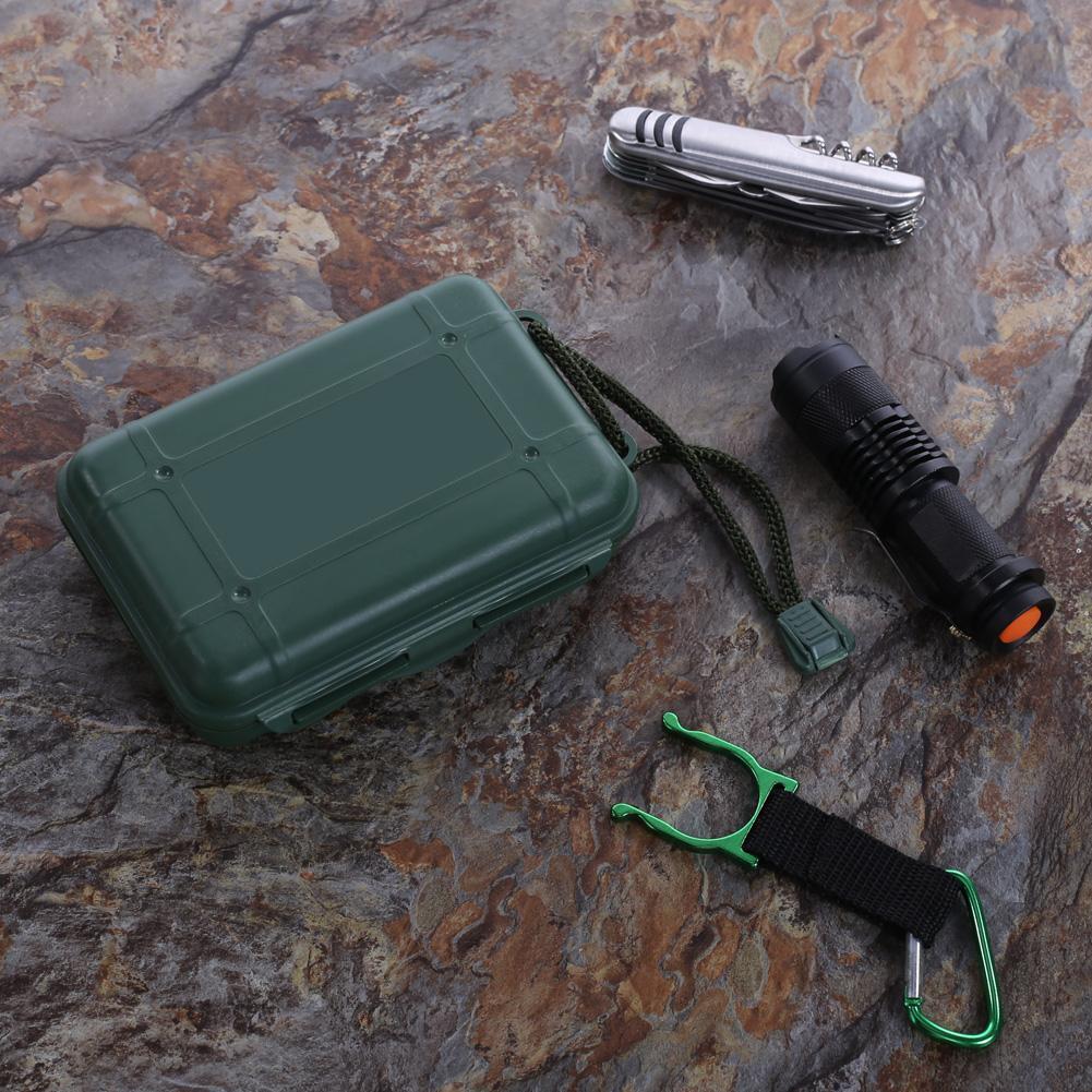 Plastic Travel Box Case Storage for Flashlight Torch Lamp(Green)