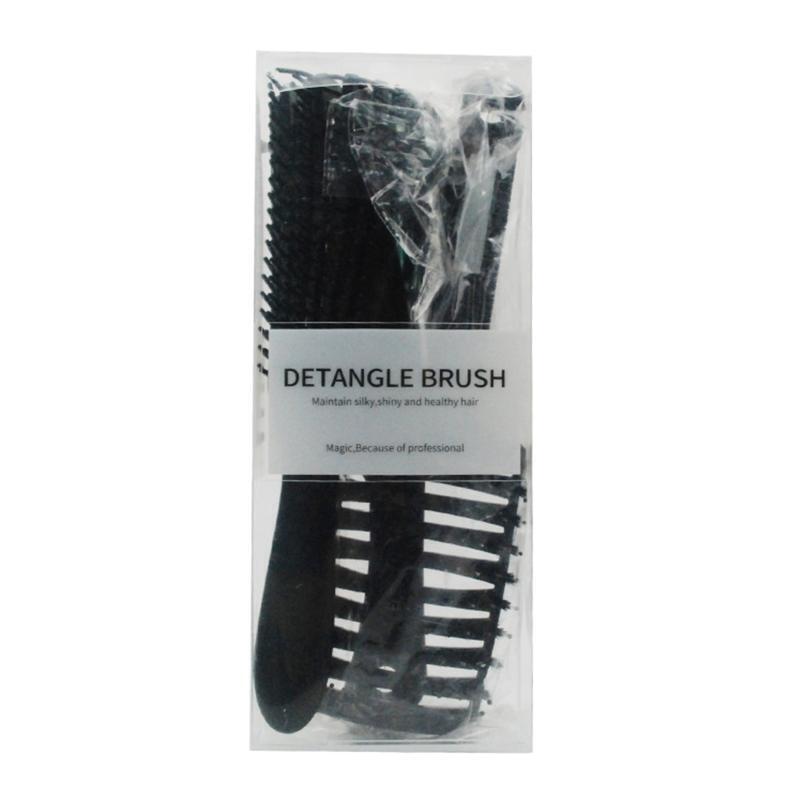 Anti-Static Comb with 4pcs Hair Clips Set Detangling Hair Brush Scalp Massage