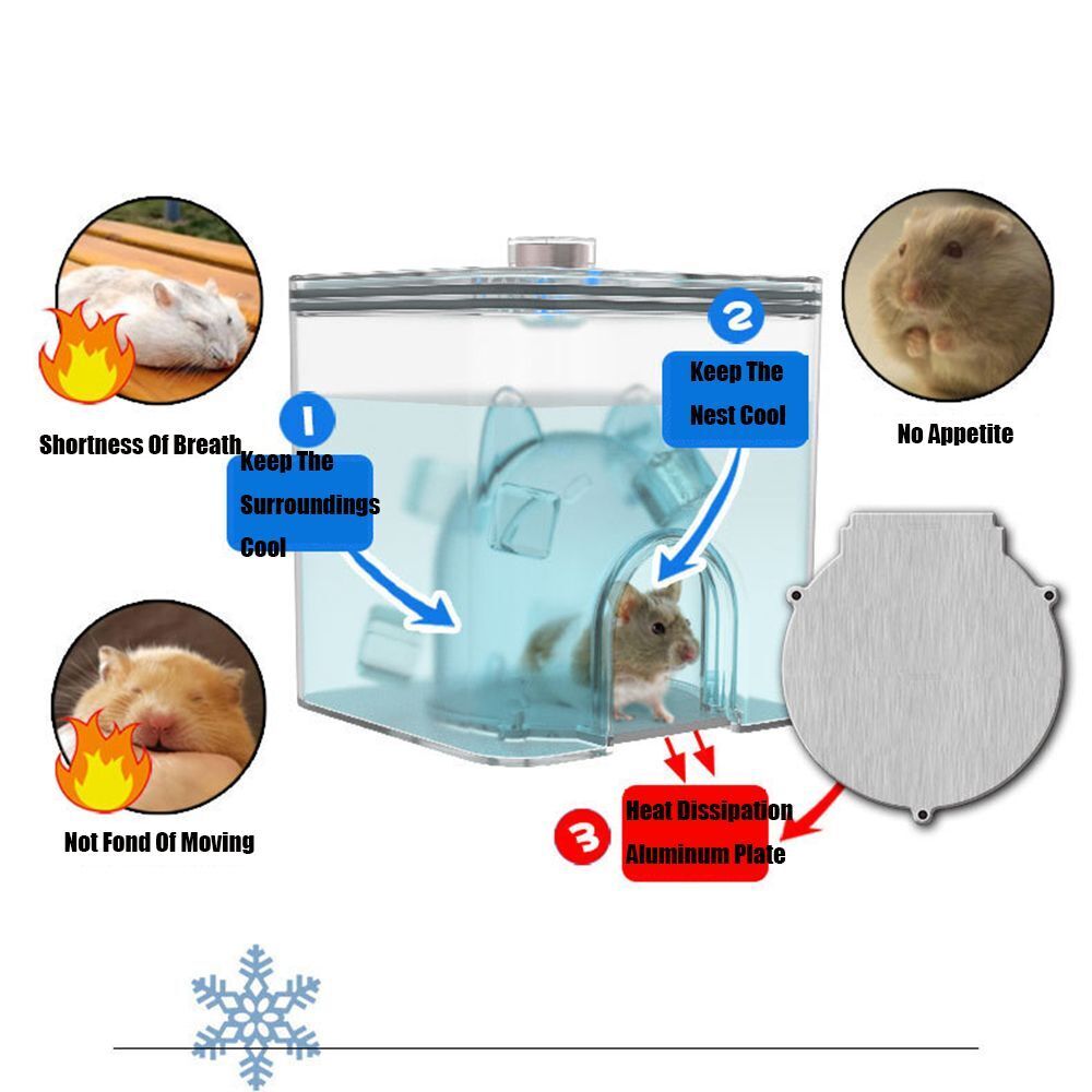 Plate Hamster Igloo Cooling House Small Pet Cooling Ice Nest Summer House