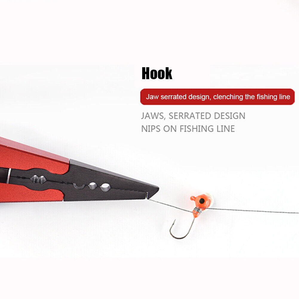 Outdoor Spring Fishing Lures Pliers Fish Hook Remover Line Cutter (Red)