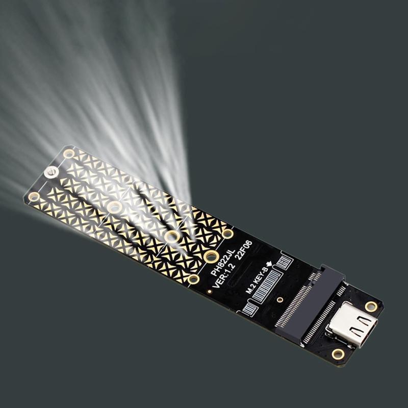 JMS580 Controller NGFF M.2 B-key SSD to USB3.1 TYPE-C  10Gb Adapter Converter