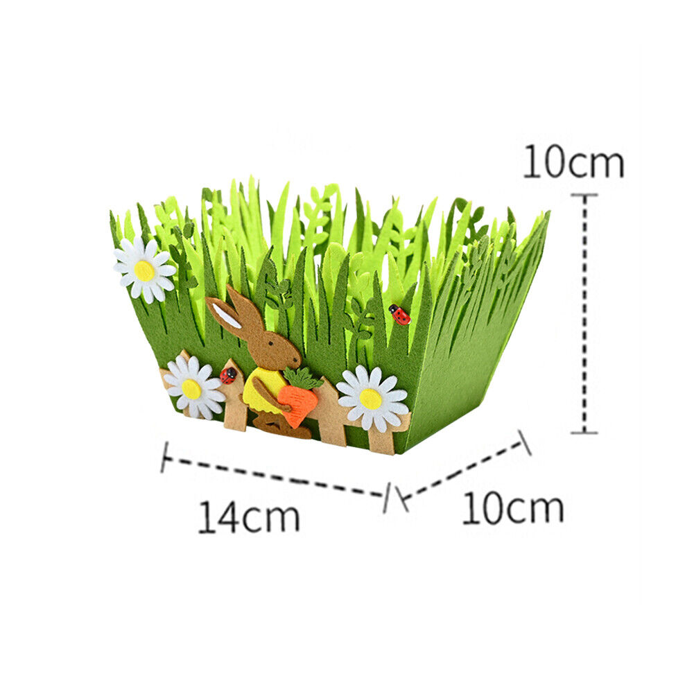 Easter Eggs Basket Portable Non-woven Storage Bucket Party Ornaments (D)