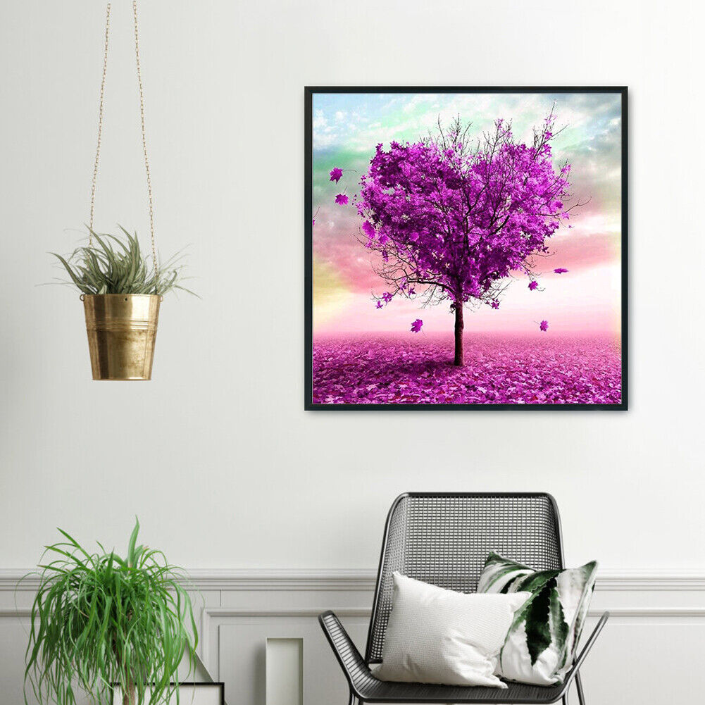 Love Tree Cotton Cross Stitch DIY 11CT Stamp Embroidery Print Craft (SZX55)