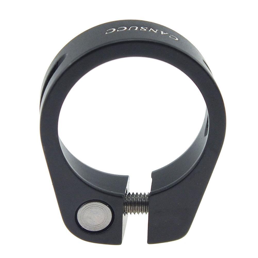 CANSUCC 34.9mm Bicycle Quick Release Seatpost Clamp Seat Post Clip (Black)