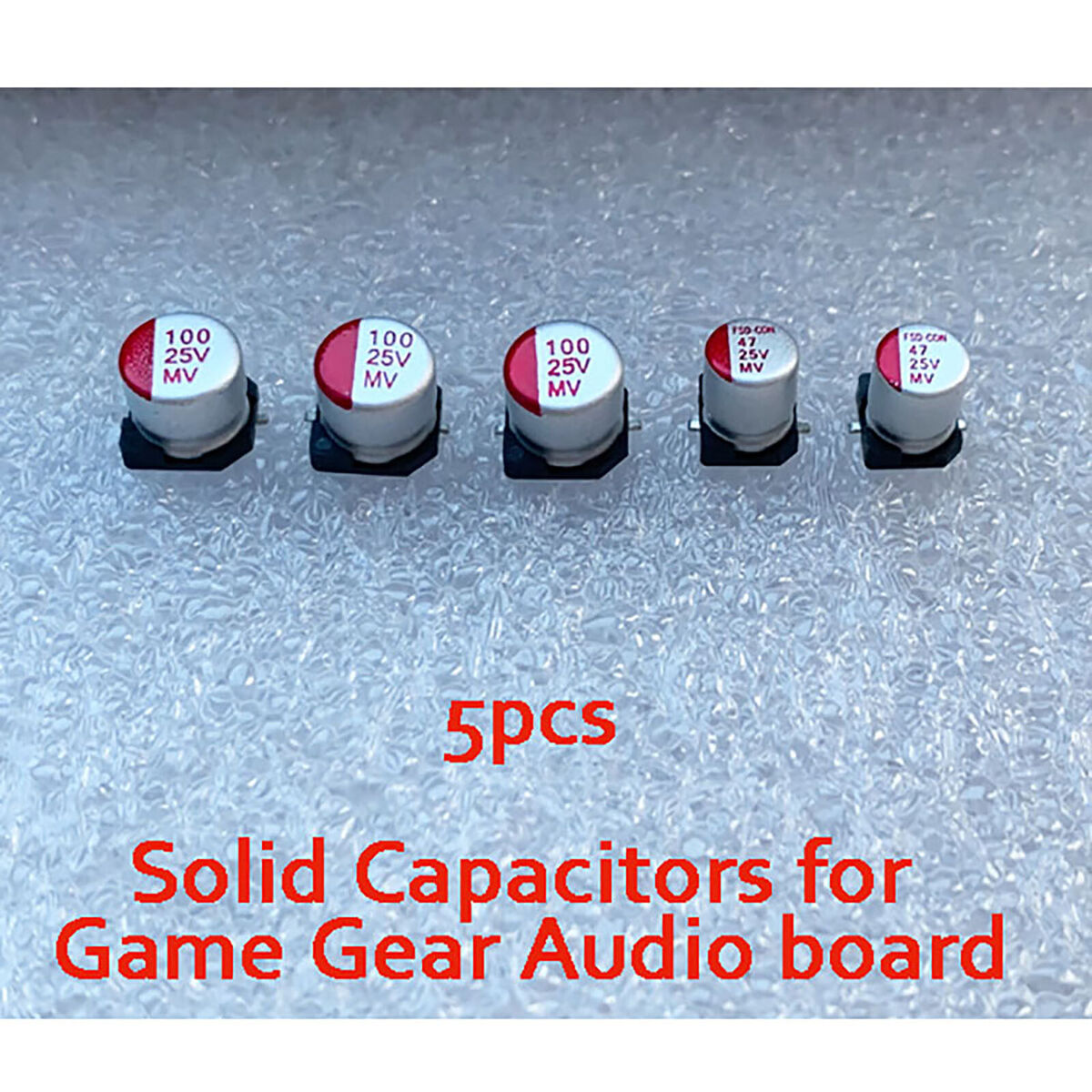 5PCS/Set Solid Capacitors Replacement for Sega Game Gear Audio Board Accessories