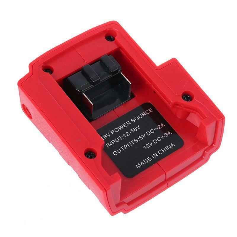 DC 12V USB Ports Battery  Charger Adapter Power Source for Milwaukee 49-24-2371
