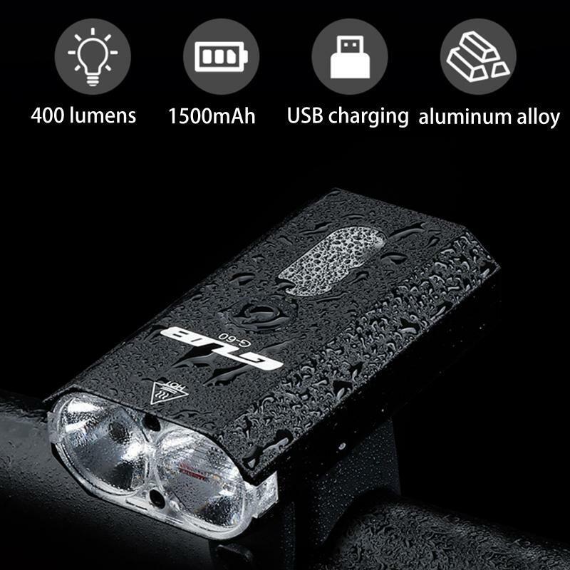Bike Light Rechargeable 400 Lumens Bicycle Headlight with 360° Rotating Holder